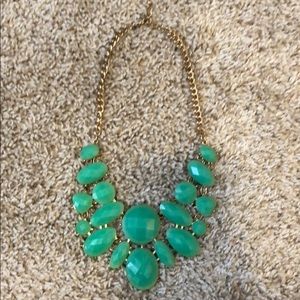 Forever 21 mint and gold statement necklace